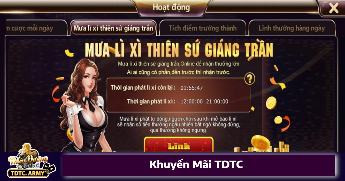 Khuyến Mãi TDTC – Nhận Thưởng Hấp Dẫn Dành Cho Hội Viên 3 Cách Nhận Khuyến Mãi TDTC Dễ Dàng