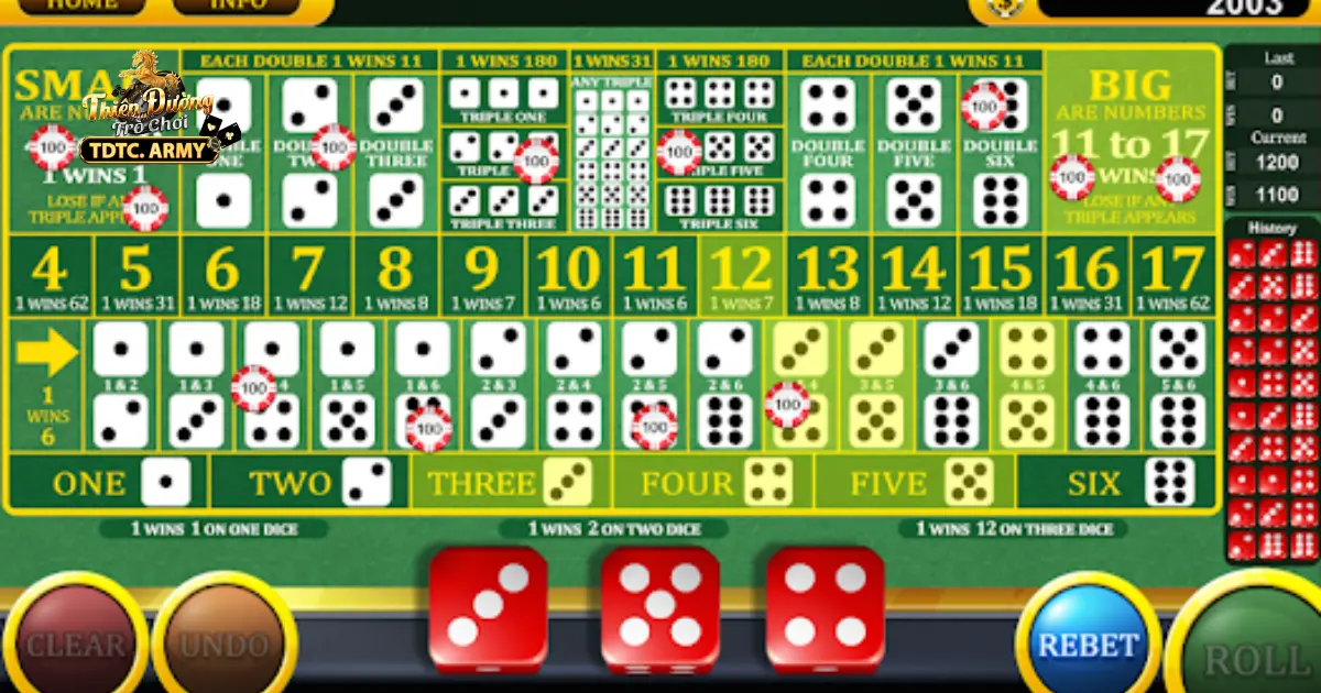 Luật chơi Sicbo cơ bản cần biết