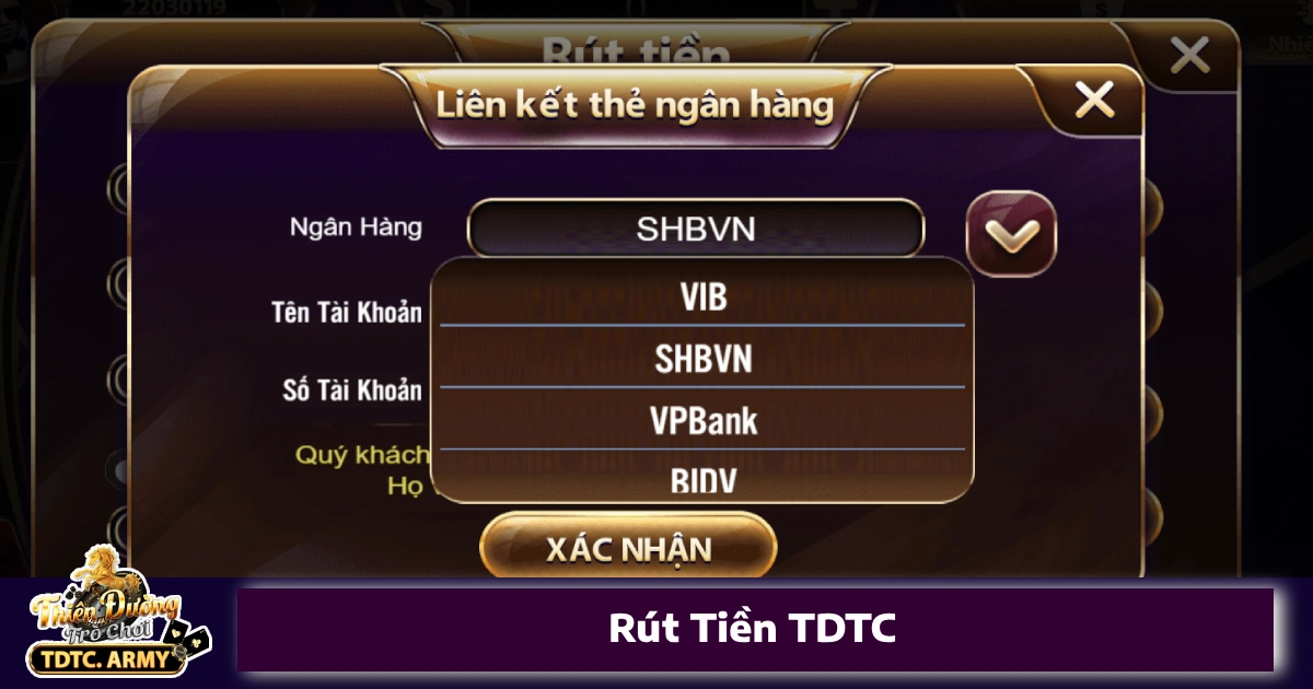 Hướng Dẫn Rút Tiền TDTC Thành Công 100%